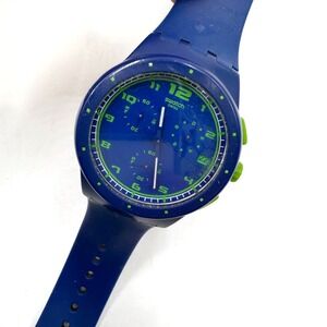 Swatch Chronograph Watch *NEEDS BATTERY Blue Green Swiss SR936SW
